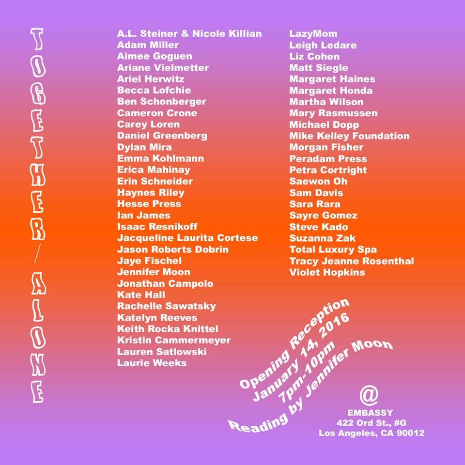 Together/Alone (via facebook)