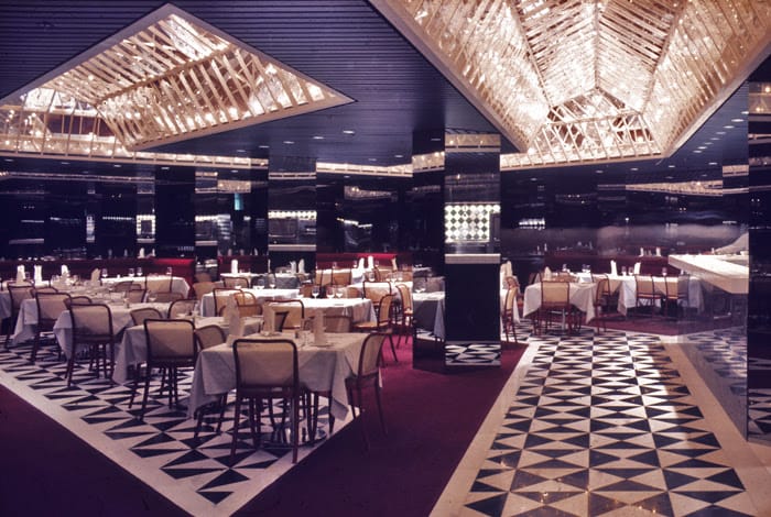 UN Plaza Ambassador Grill and Lounge, and Hotel Lobby (photo by Ronald Livieri, Architect's Design Record, 1985, via Docomomo US)