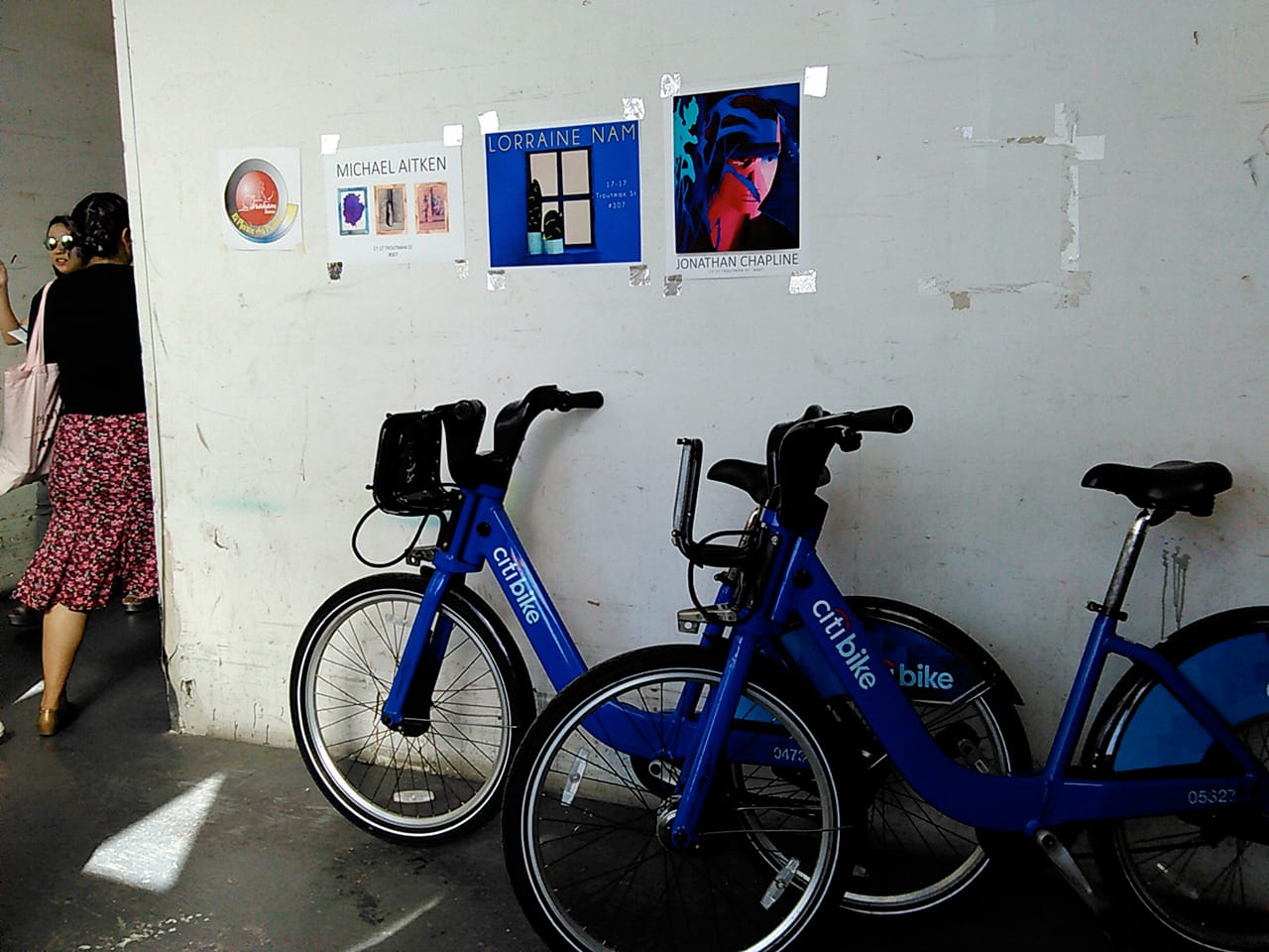 The entrance to studio building 1717 Troutman during Bushwick Open Studios 2015 (photo by the author for Hyperallergic)