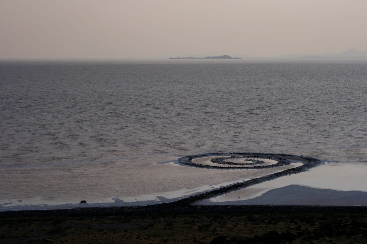 Robert Smithson's "Spiral Jetty" (1970) may become Utah's official state work of art. (photo by David O. Stevens/Flickr)
