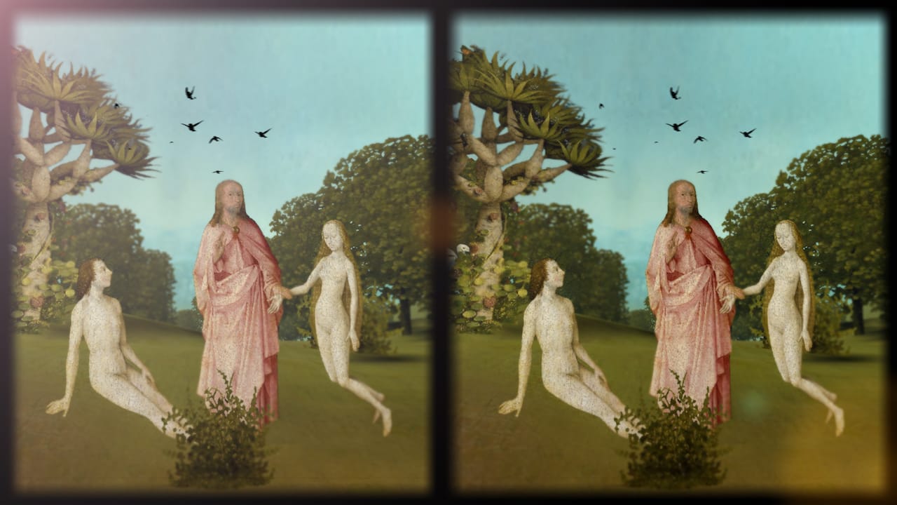 Scene from Bosch VR, showing the split virtual reality screen (courtesy BDH)