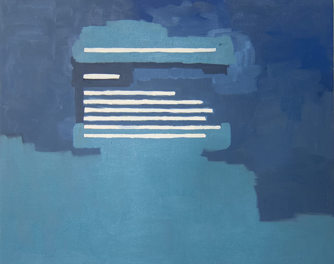 Sharon Butler, “American Still Life 2” (2015), oil on canvas, 16 x 20 inches