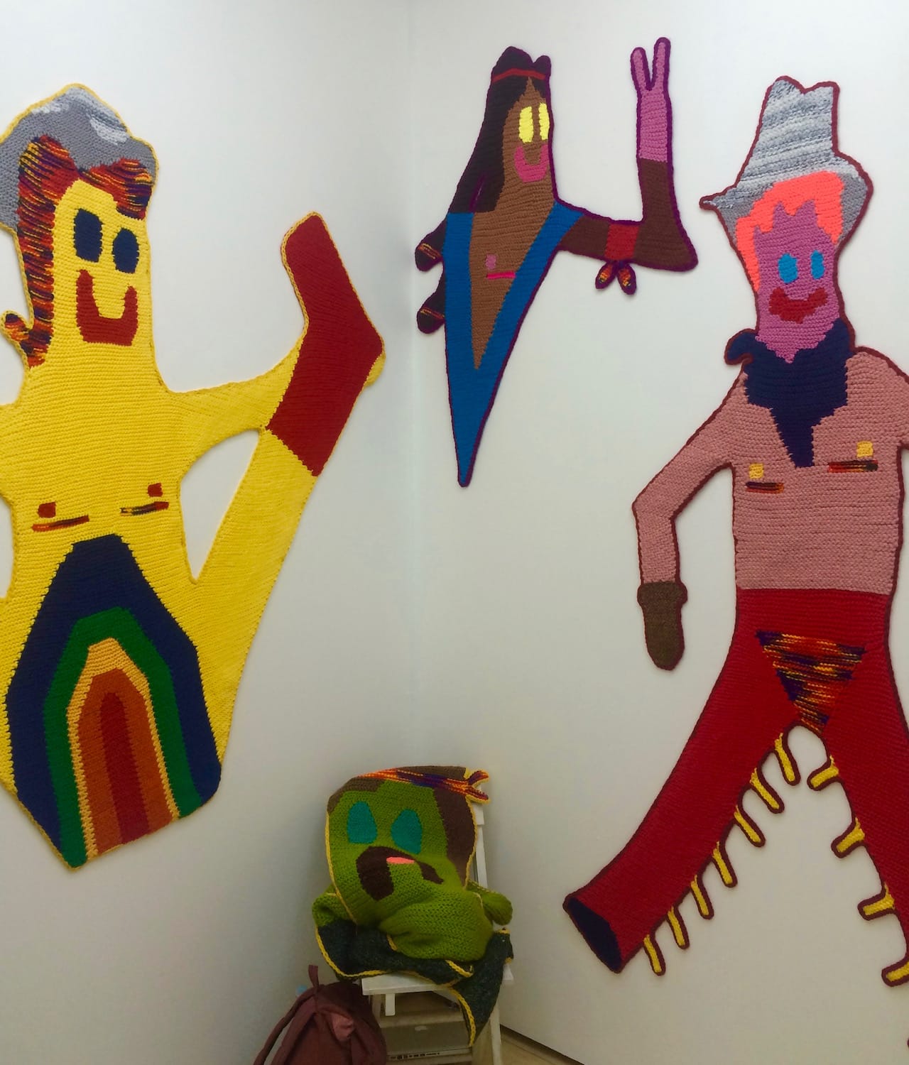 Works by Caroline Wells Chandler in the Roberto Paradise booth at the 2016 Material Art Fair