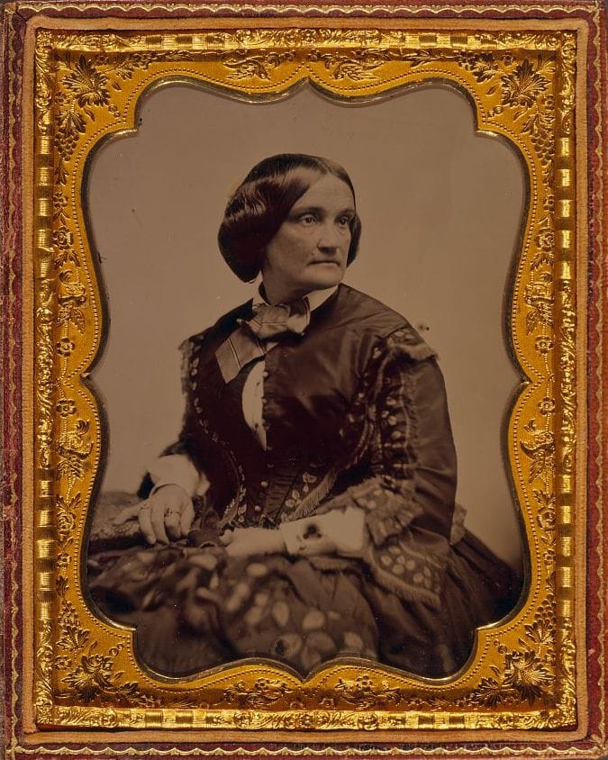 Ambrotype of Charlotte Cushman from 1859 (via Library of Congress)