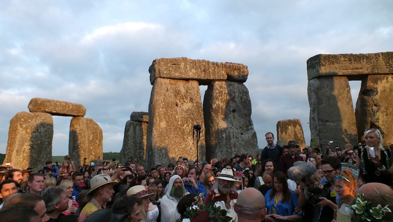 Stonehenge at the summer solstice in 2013 (photo by Lets Go Out Bournemouth and Poole/Flickr)