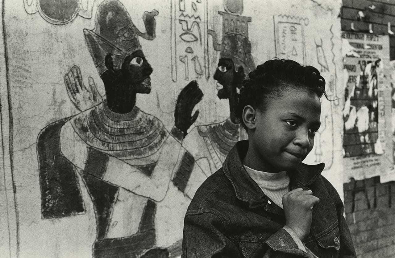 Girl with Egyptian painting, New York, c. 1965 Vintage gelatin silver print, printed c. 1965 11 x 14 inches (all images courtesy Steven Kasher Gallery)