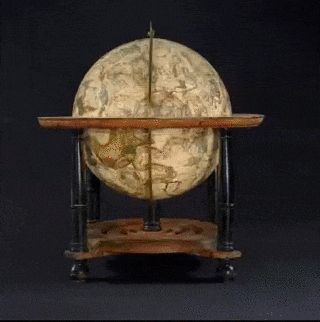 The 3D digitization of the 1603 Blaeu celestial globe (GIF by the author for Hyperallergic)