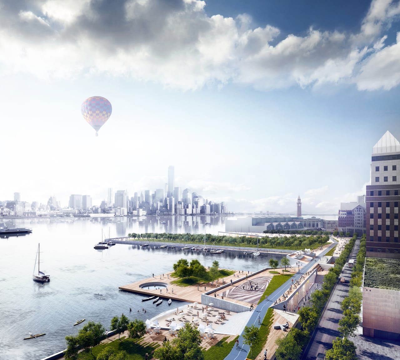 Ideas for rebuilding Hoboken, New Jersey after Hurrican Sandy - copyright OMA