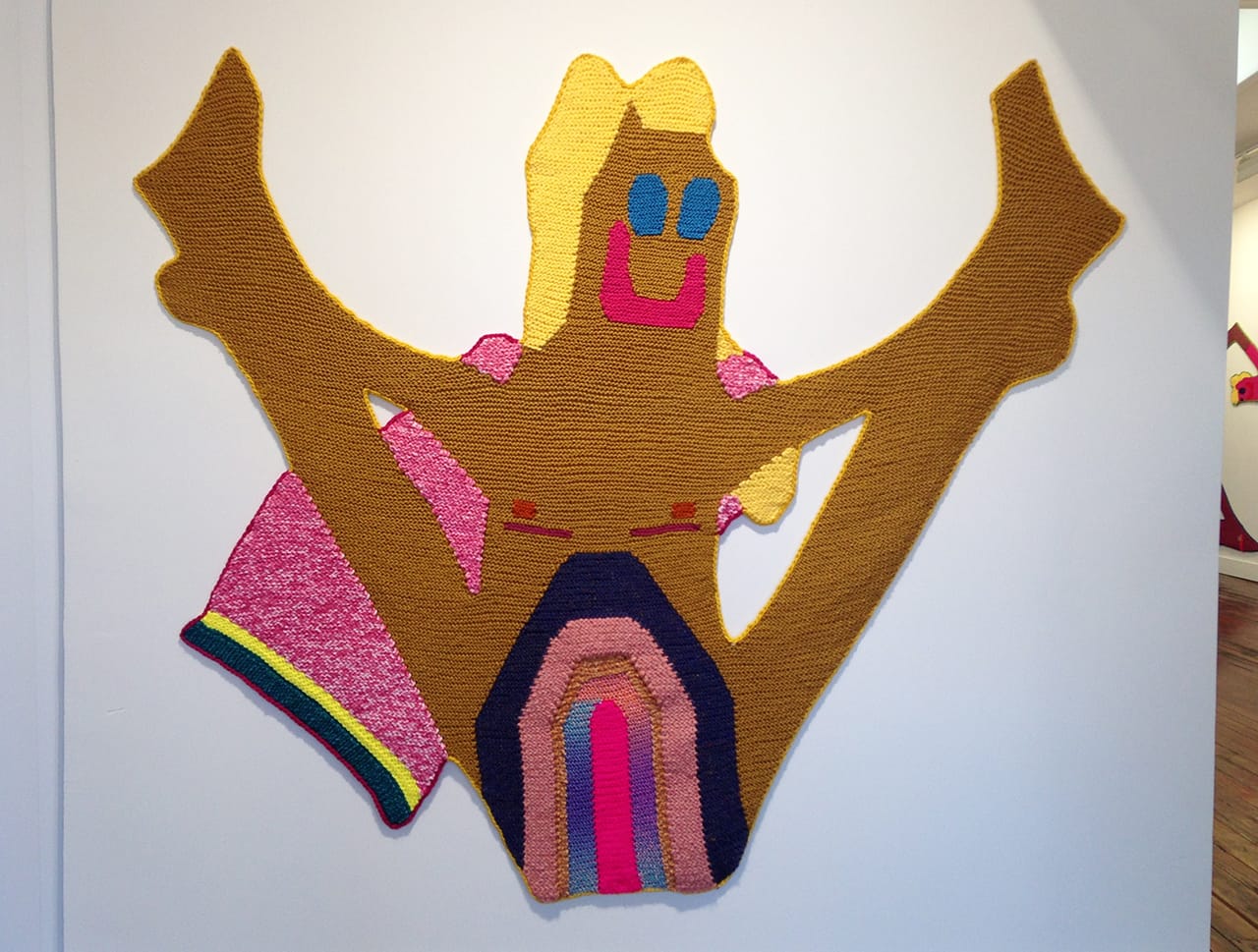 Caroline Wells Chandler, "Frostina" (2016), hand-crocheted assorted wool, 74" x 92" (click to enlarge)