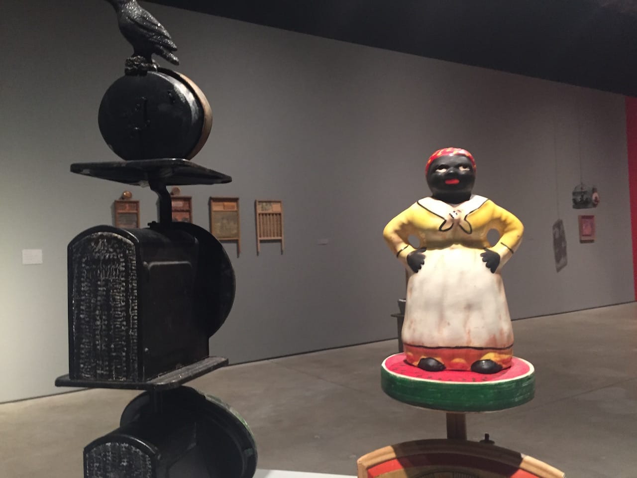 Betye Saar, "Someones in the Kitchen with Dinah" (2014), mixed media assemblage, 16 1/2" x 6" x 10 1/2"