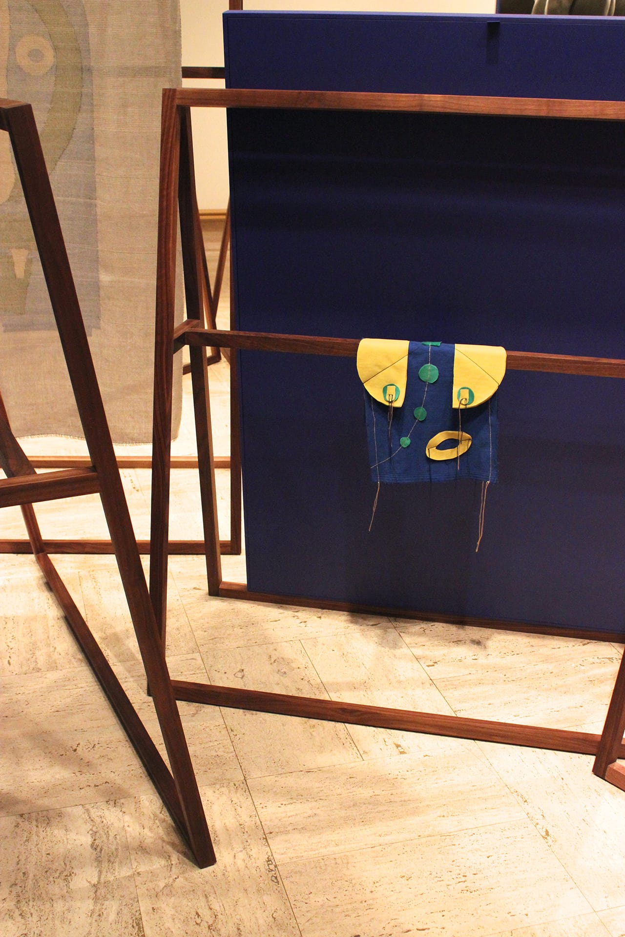 Cohen, Untitled mask #4 (2015), found fabric, 11" x 24"