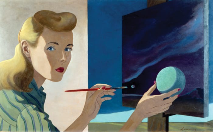 Helen Lundeberg, "Self-Portrait" (via lagunaartmuseum.org)