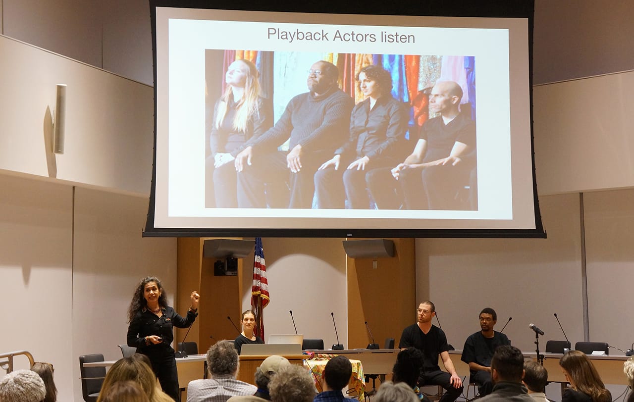 Melissa Nussbaum Freeman presenting her Boston AIR proposal (photo by the author for Hyperallergic)