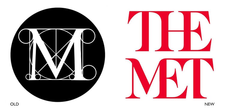 The old Met logo vs. the new one