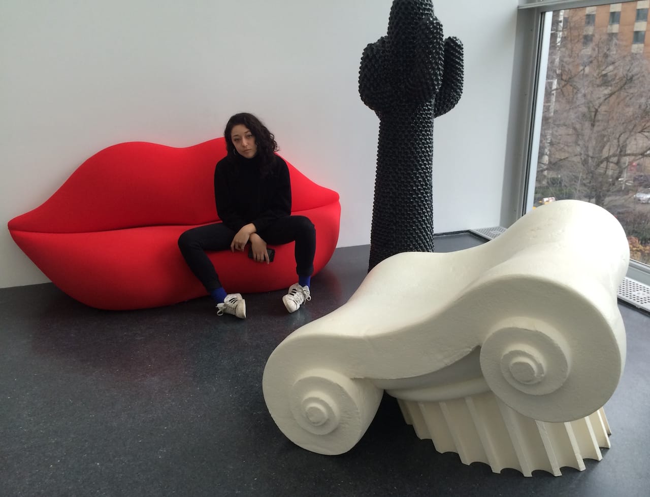 Just outside of 'Pop Art Design,' a place to try out some of the chairs