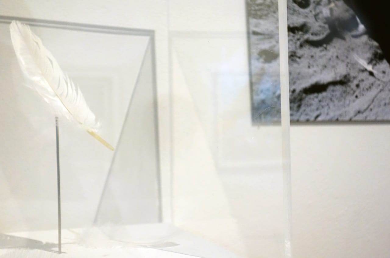 Installation view of 'Setting Out' at apexart