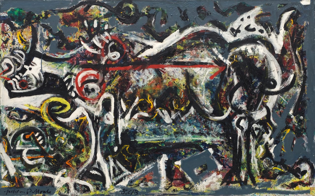 Jackson Pollock, “The She-Wolf” (1943) (image courtesy of MoMA, © 2016 Pollock-Krasner Foundation / Artists Rights Society, New York)