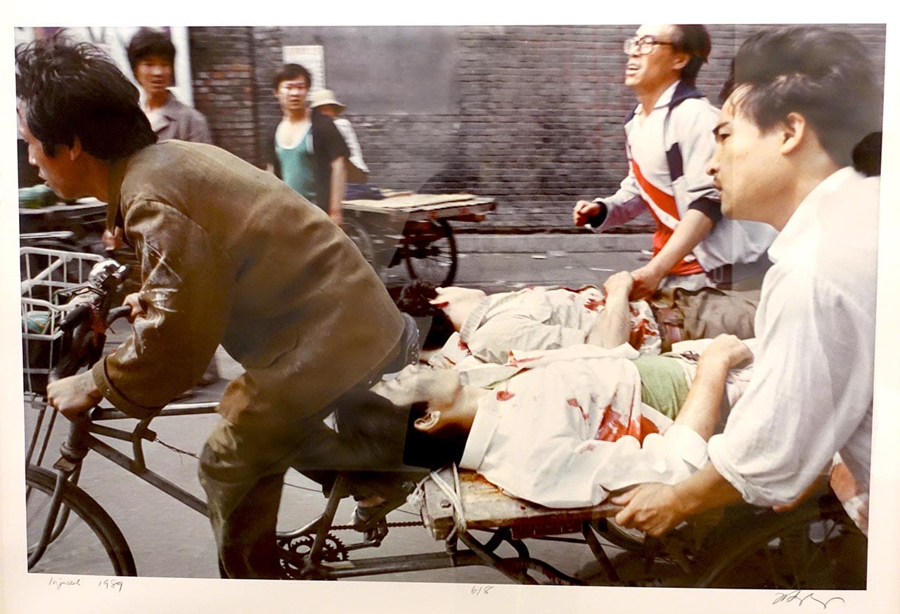 Liu Heung Shing. "1989 Beijing, Sending Wounded Students on Tian’anmen Square to Hospital"