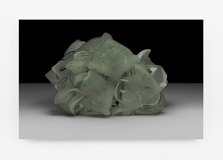 Sara Ludy, "Cabbage Head (Energy Sponge)" (2015), from the series 'Animistics Dye,' sublimation on aluminum, 40 x 26 in / 101.6 x 66 cm