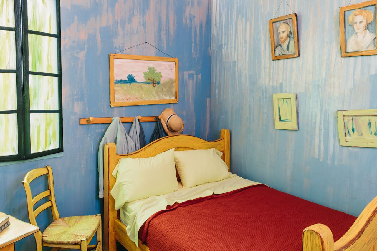 The Art Institute of Chicago’s re-creation of Vincent van Gogh’s “The Bedroom” (1889), which was rented through Airbnb (courtesy the Art Institute of Chicago)