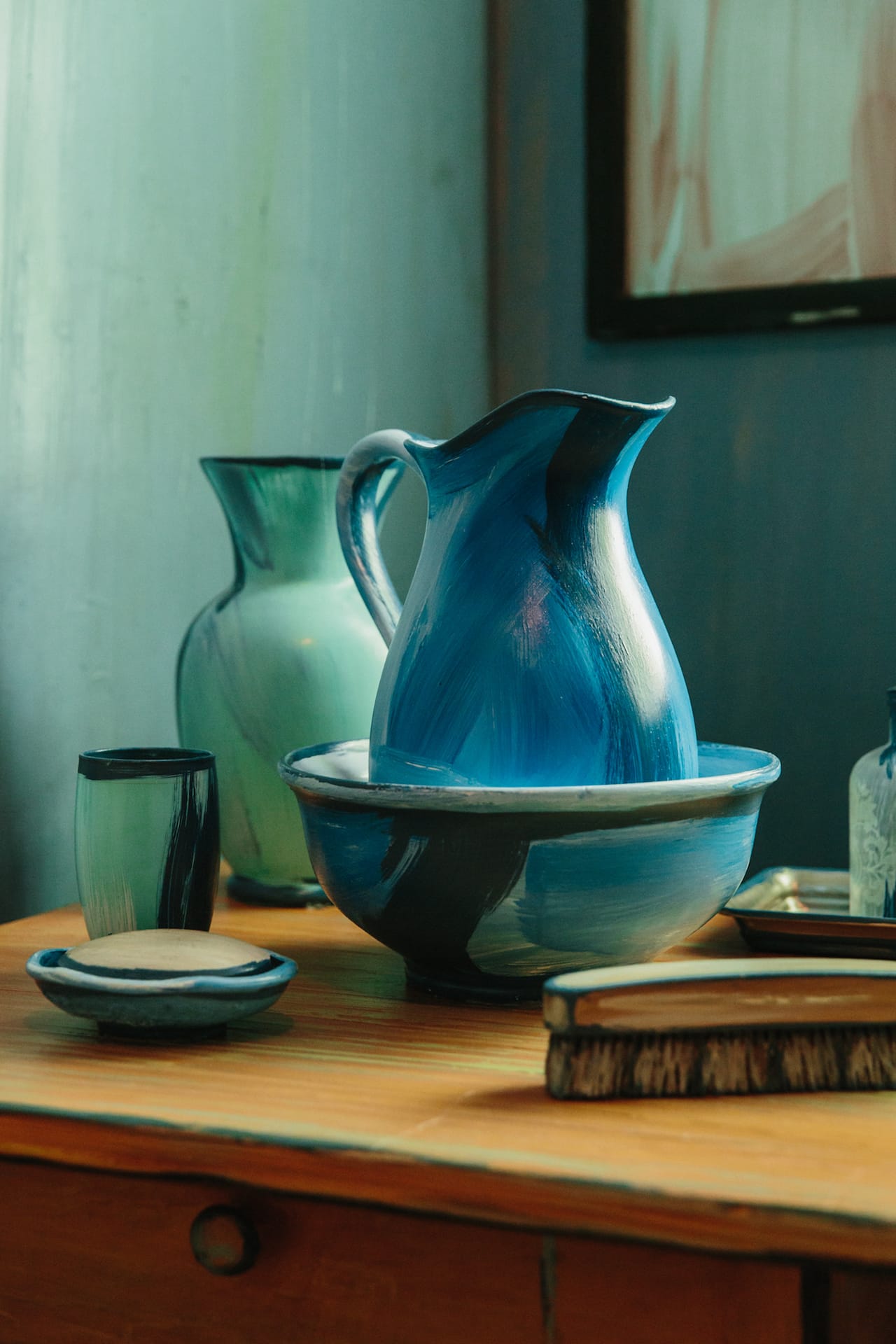 Detail of the Art Institute of Chicago’s re-creation of Vincent van Gogh’s “The Bedroom” (1889) (click to enlarge)