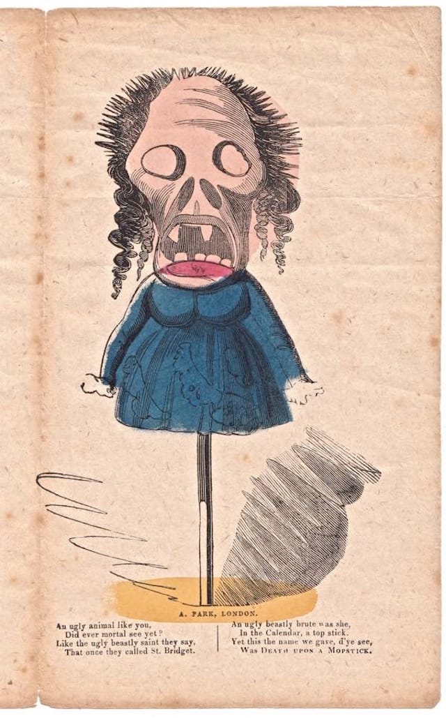 A 19th-century vinegar valentine (collection of Mike Henbrey, via Spitalfields Life/Bishopsgate Institute)