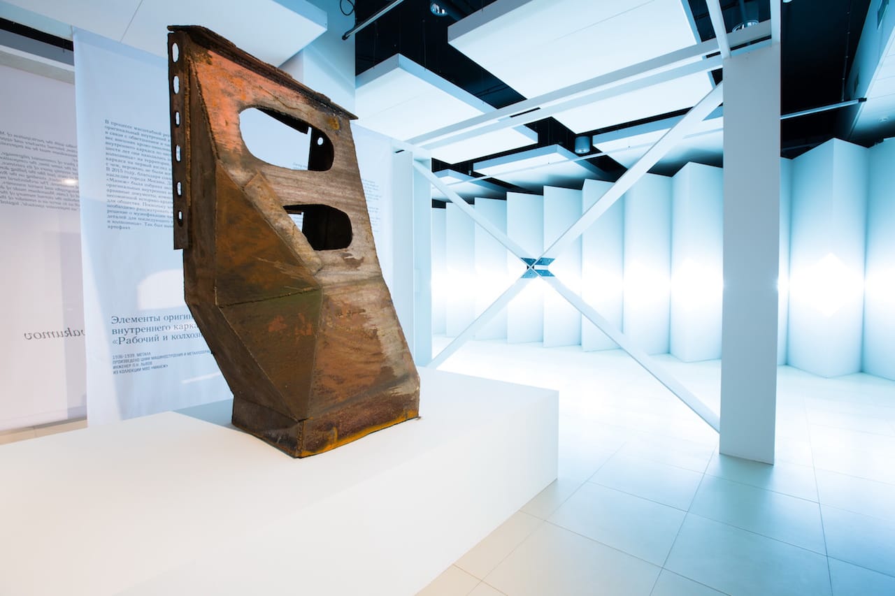 An element from the original structure of Vera Mukhina's "The Worker and Kolkhoz Woman" (photo by Vadim Frolov)