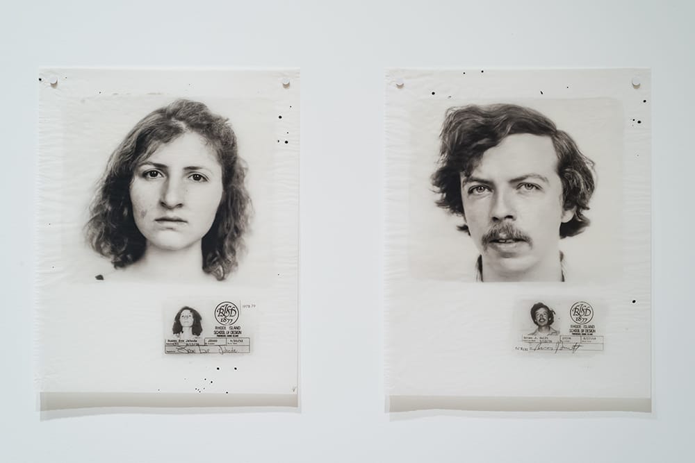 Student portraits from Wendy Snyder MacNeil, 'Class Portrait, Graduate Students in Photograph, Rhode Island School of Design,' installation view in 'The Light Inside: Wendy Snyder MacNeil, Photographs and Films' (2016) at Ryerson Image Centre (© Larissa Issler)