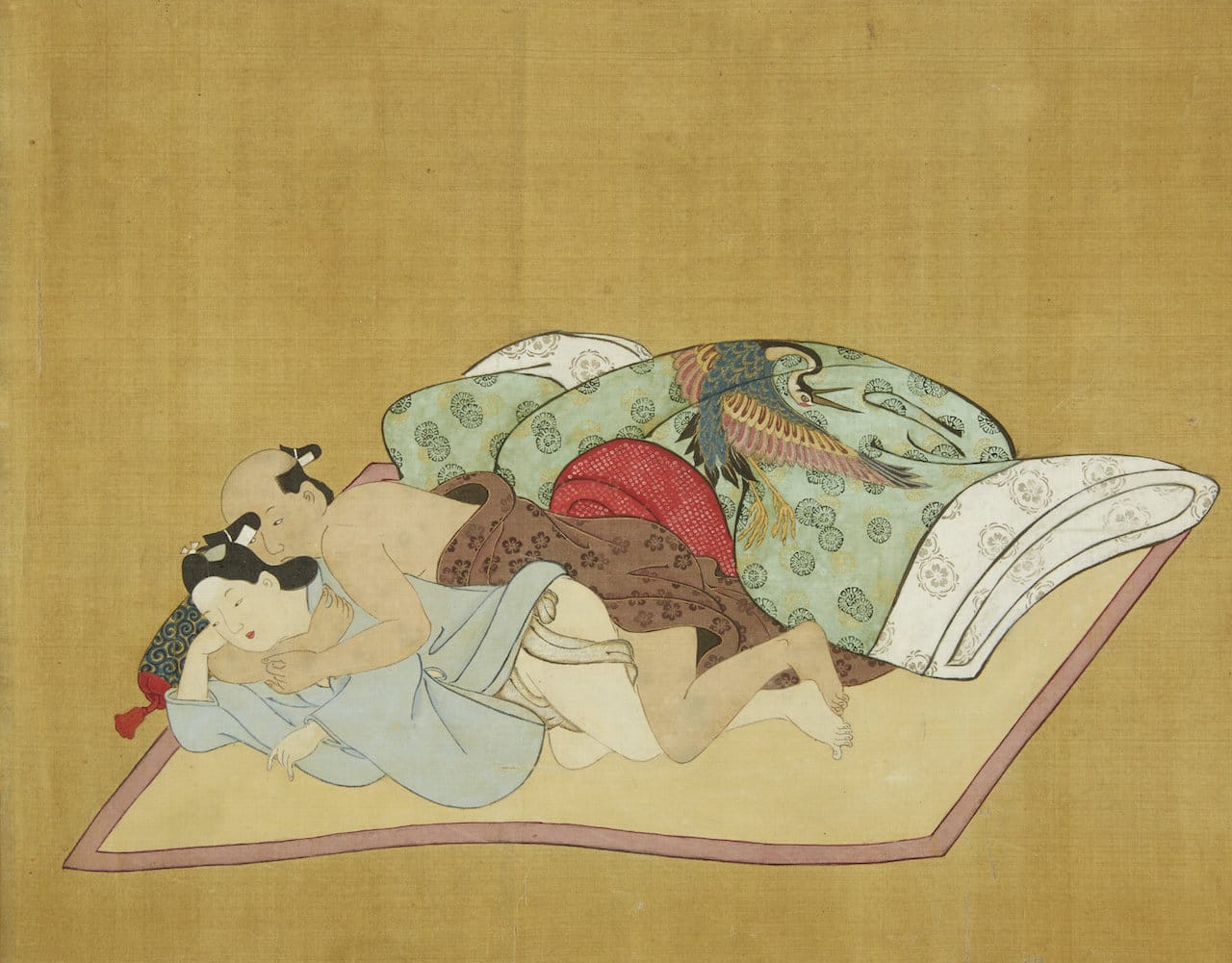 3 Miyagawa Choshun (1683-1753) - A Rare and Important Nanshoku (Male-Male) Shunga Handscroll