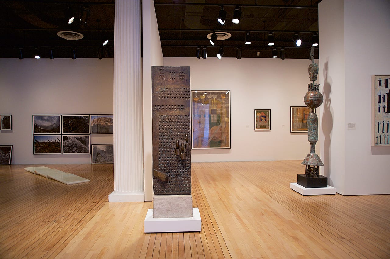 Installation view, 'Global/Local 1960–2015: Six Artists from Iran' at Grey Art Gallery, New York University (photo by Alvia Urdaneta Studio) (click to enlarge)