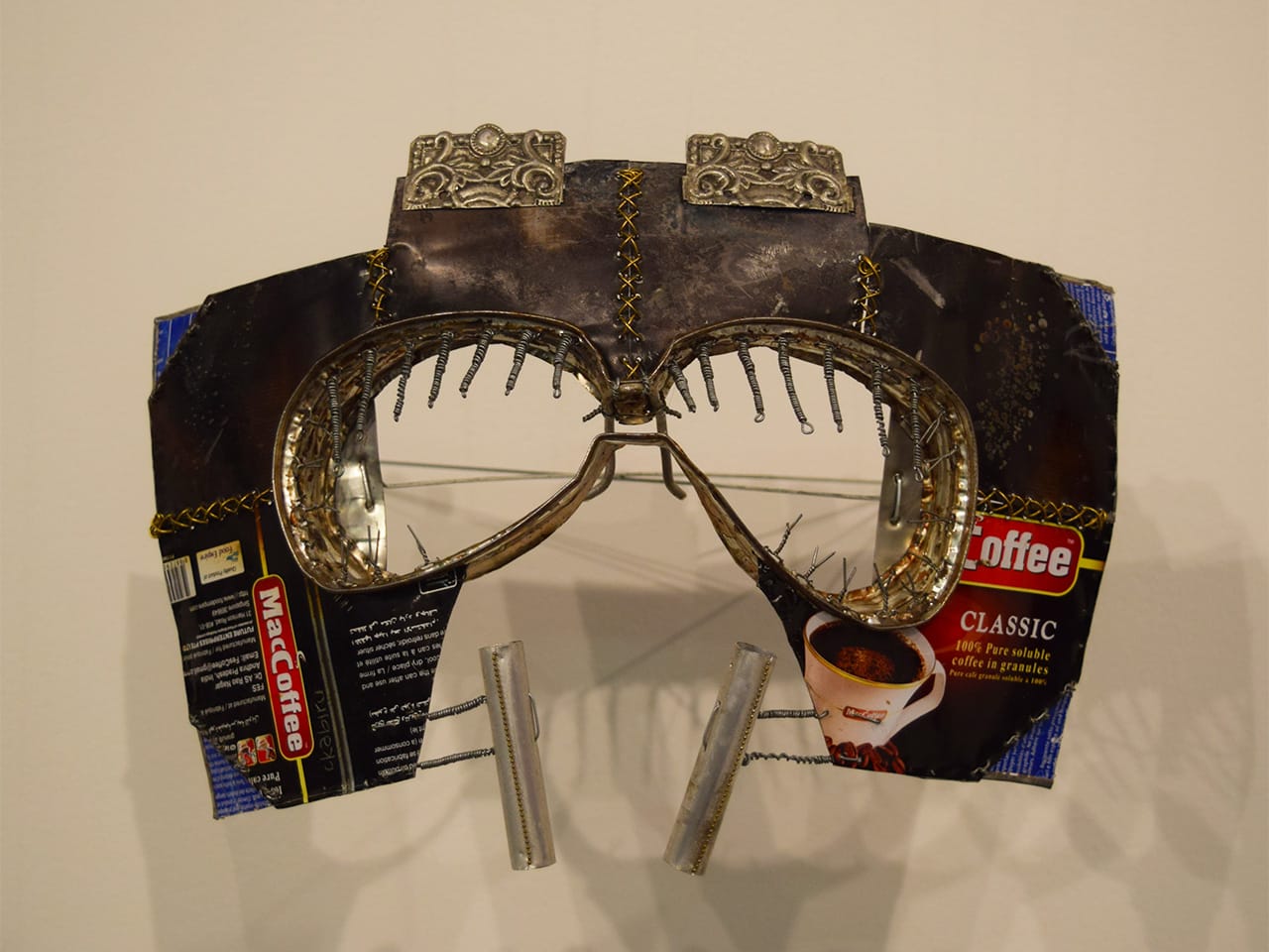 Cyrus Kabiru, "C-Stunner: Brazilian Mask" (2015) in the SMAC Gallery booth at the 2016 Armory Show