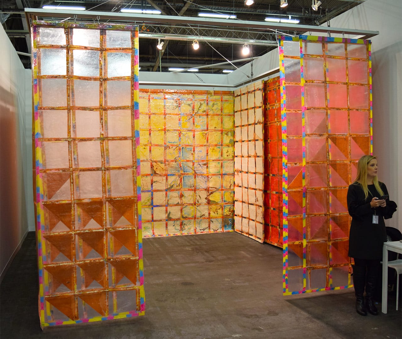 Delson Uchôa, "Pintura habitada" ("Inhabited Painting") in the SIM Galeria booth at the 2016 Armory Show