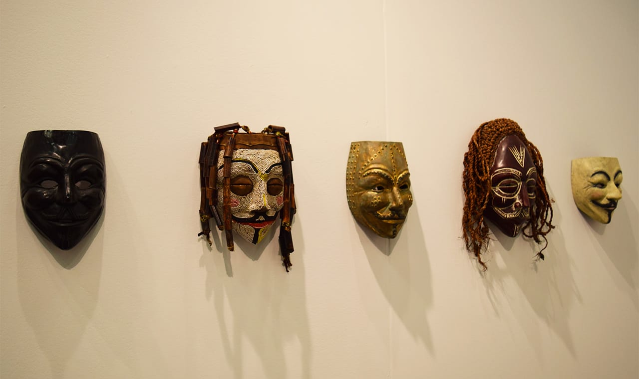 Dan Halter, "V for Vendetta" (2014) in the WHATIFTHEWORLD/ Gallery booth at the 2016 Armory Show