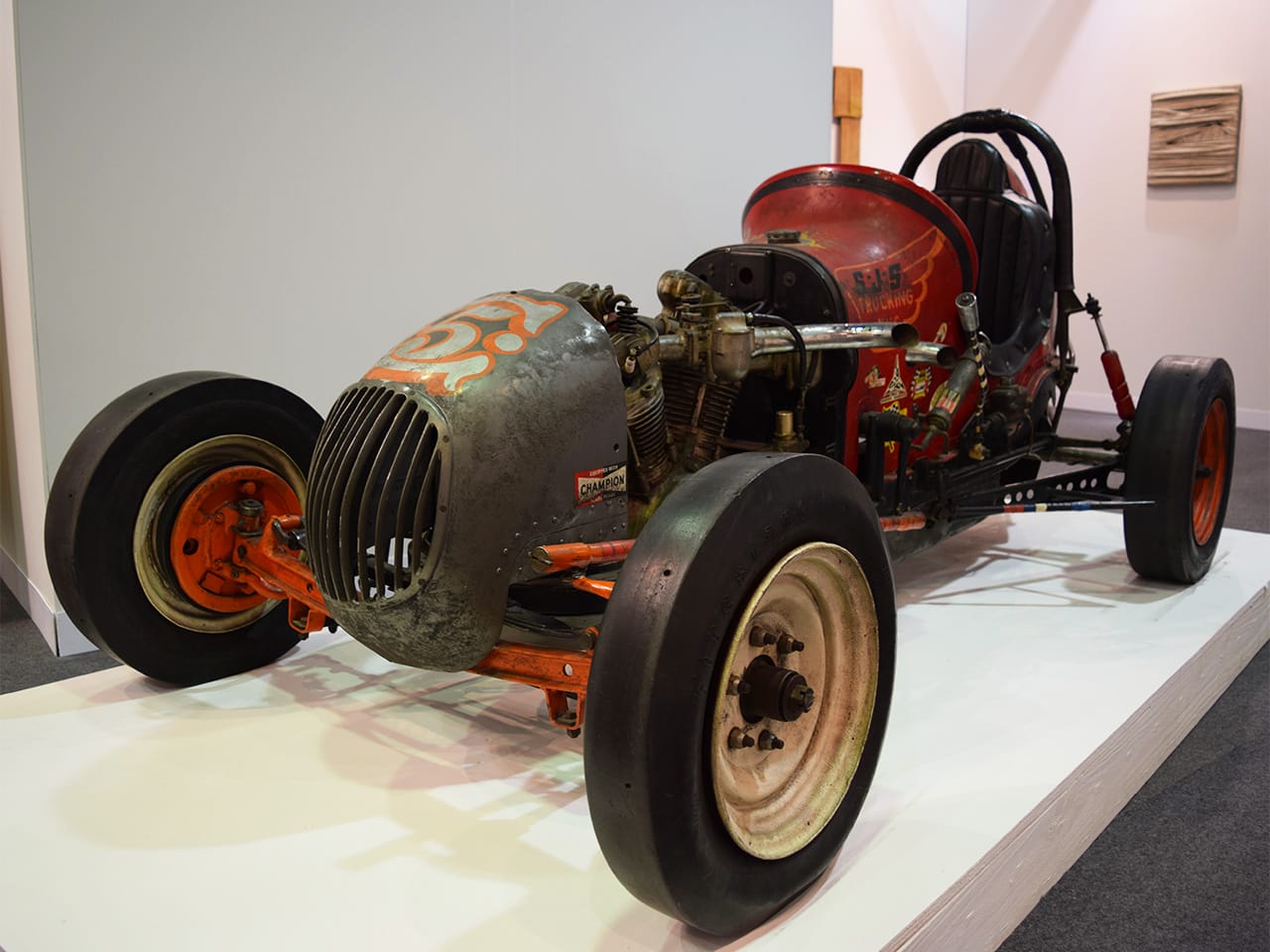 Salvatore Scarpitta, "Sal's Red Hauler Special (1966/67) in the Montrasio Arte booth at the 2016 Armory Show