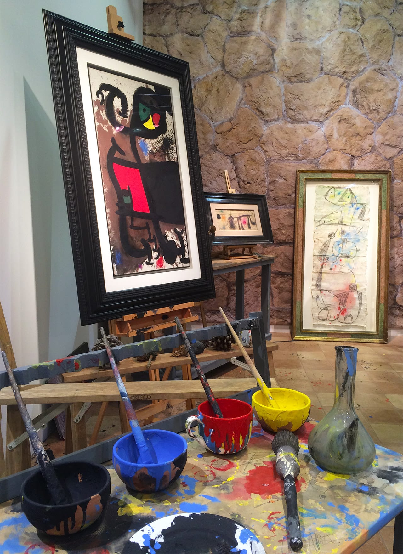 Installation view of 'Miró's Studio' in the Mayoral booth at the 2016 Armory Show