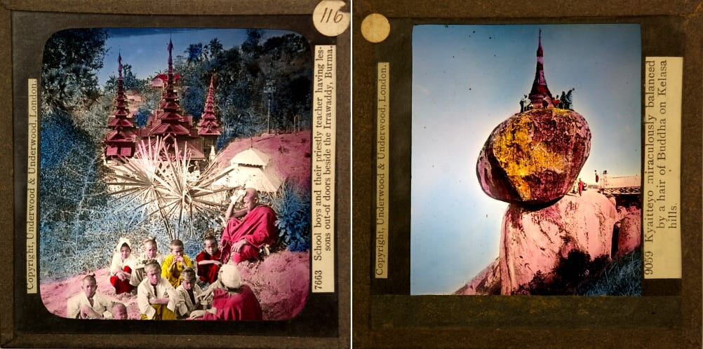 Slides showing views of Burma, manufactured by Underwood and Underwood (c. 1900) (© 2014 Richard Crangle)