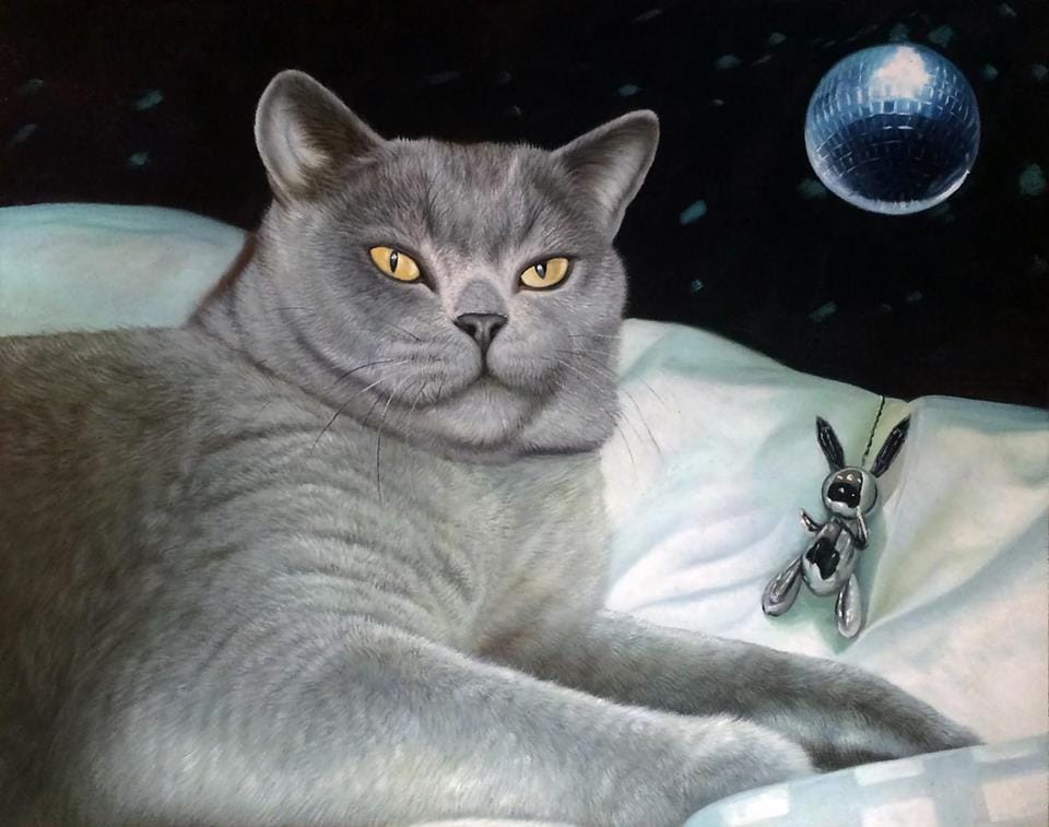 Marc Dennis., "Night Out" (2013), Oil on linen mounted panel (via facebook)