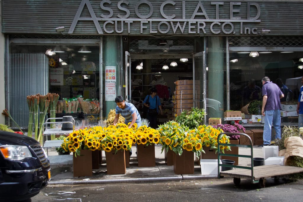 The Associated Cut Flower Co. on West 28th Street (photo by John Gillespie/Flickr)