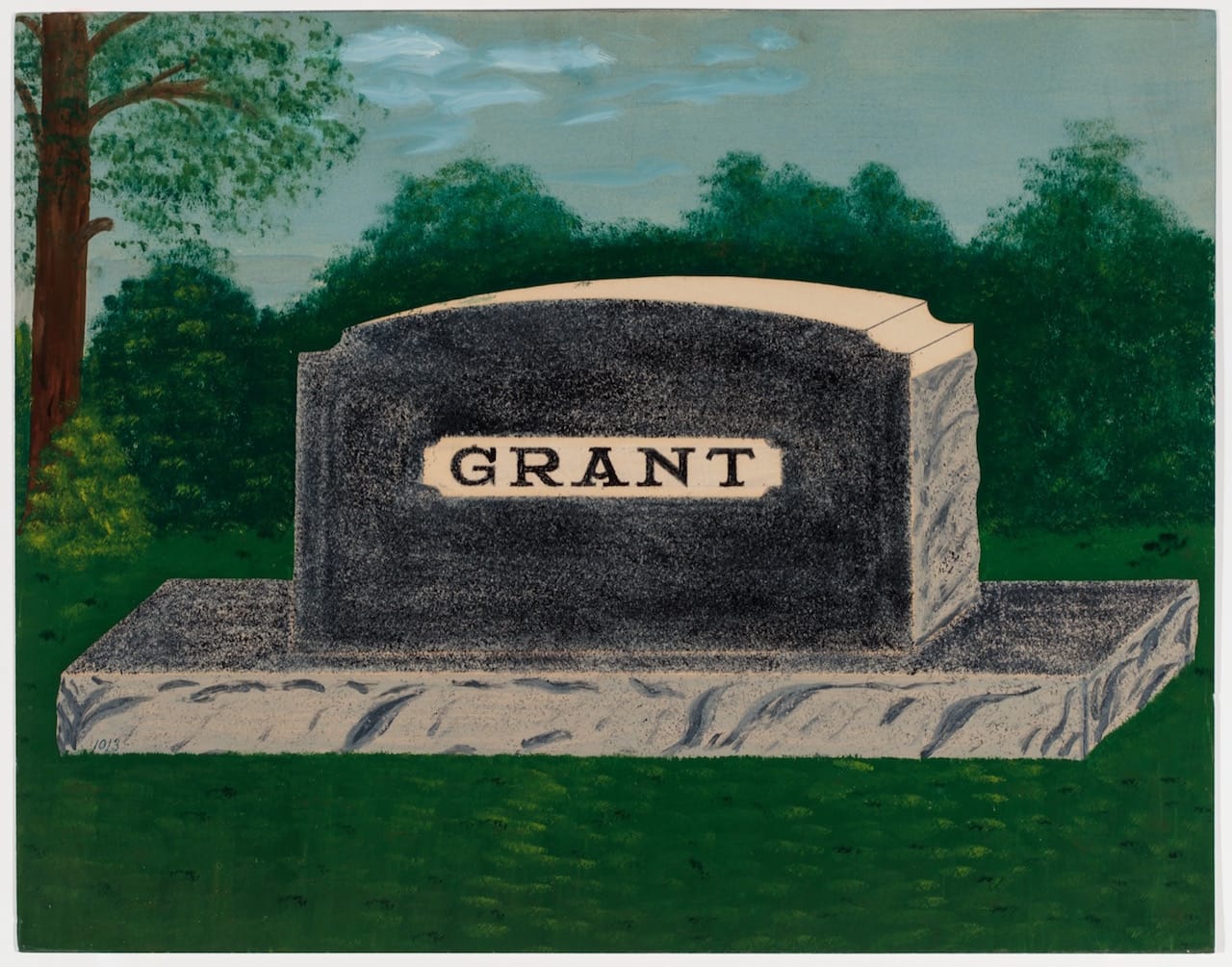 One of the paintings from E.B. Roberts, "Series of Salesman Samples for Memorials" (English, Indiana, 1929) (courtesy Ricco/Maresca Gallery)