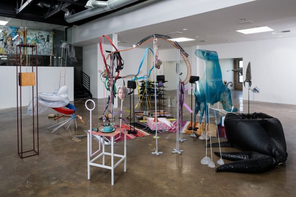 Katie Grinnan installation view at LAXART (via laxart.org)