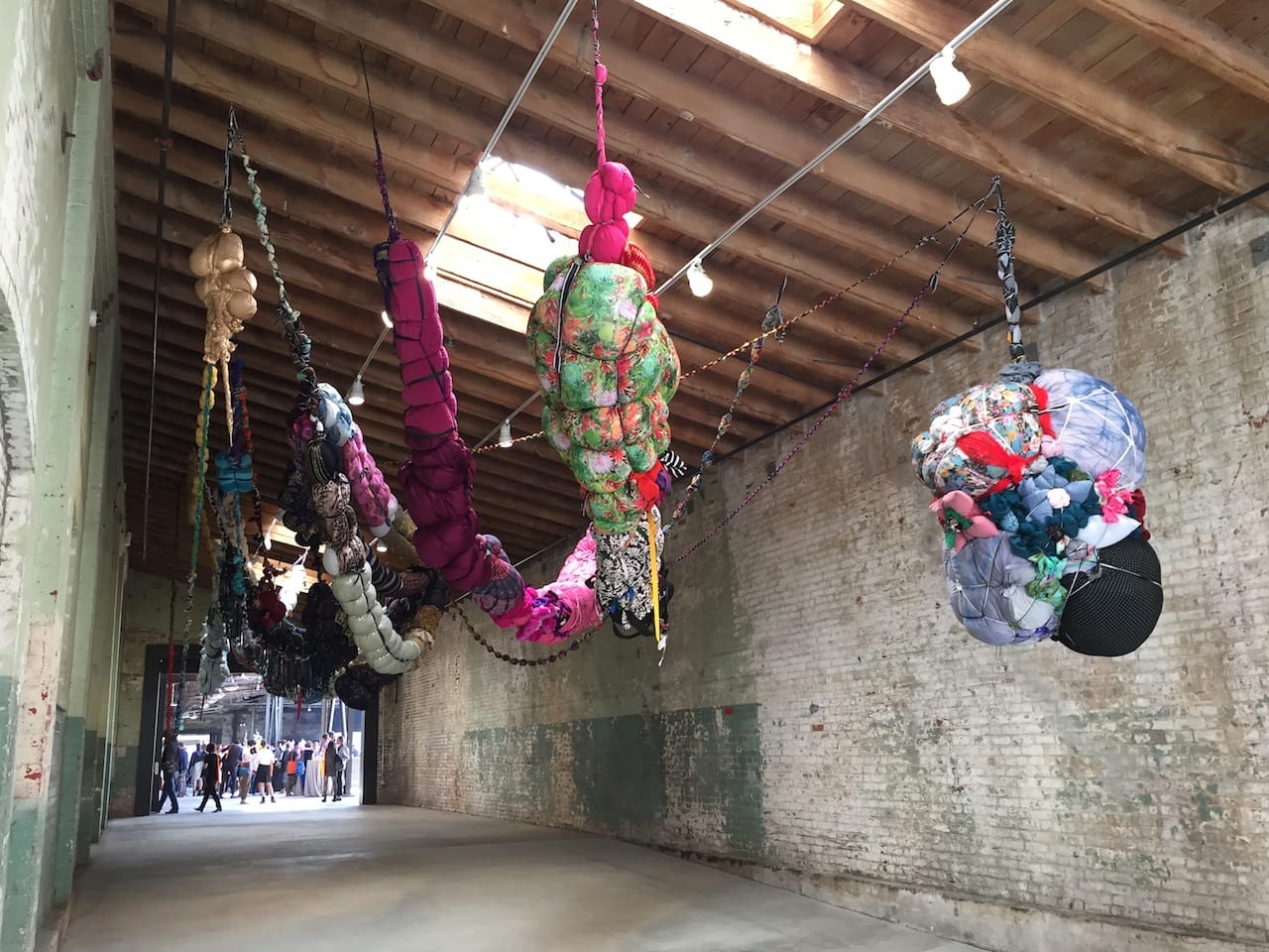 Shinique Smith, "Forgiving Strands" (2015-2016), clothing, fabric, ribbon, rope, found objects, dimensions variable
