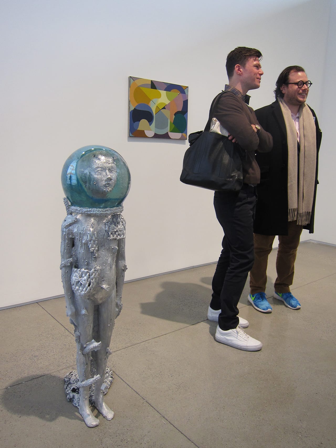 Sculpture by Jean-Marie Appriou and painting by Sebastian Black at CLEARING