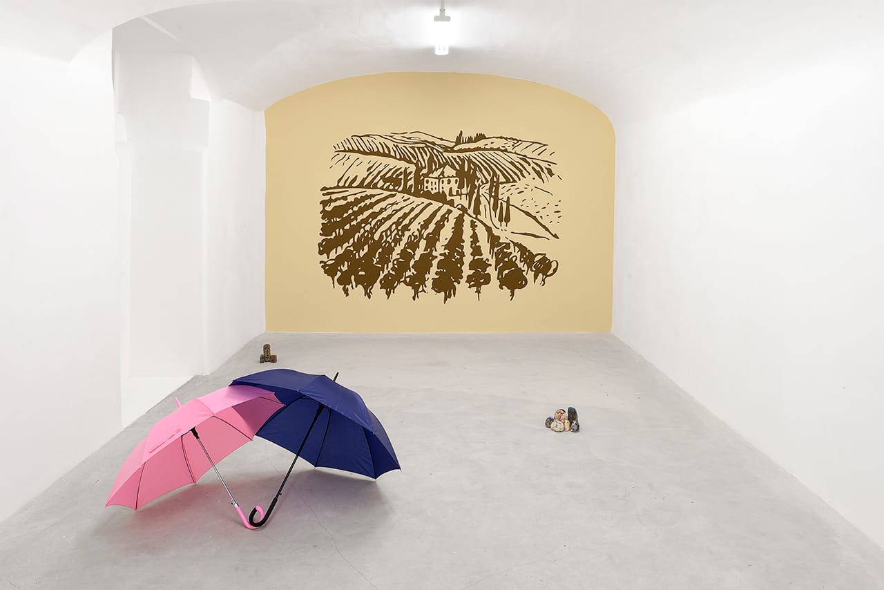 Installation view, 'January Blues' (2016) at Frutta, Rome (photo by Roberto Apa, courtesy Frutta, Rome)