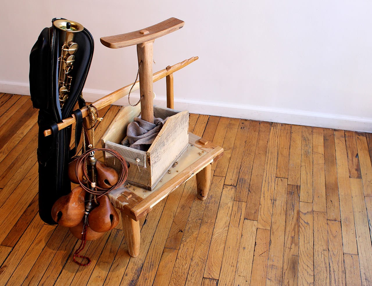 Johnny Coleman, "Lifted (For Shoulders)" (2015), mixed media