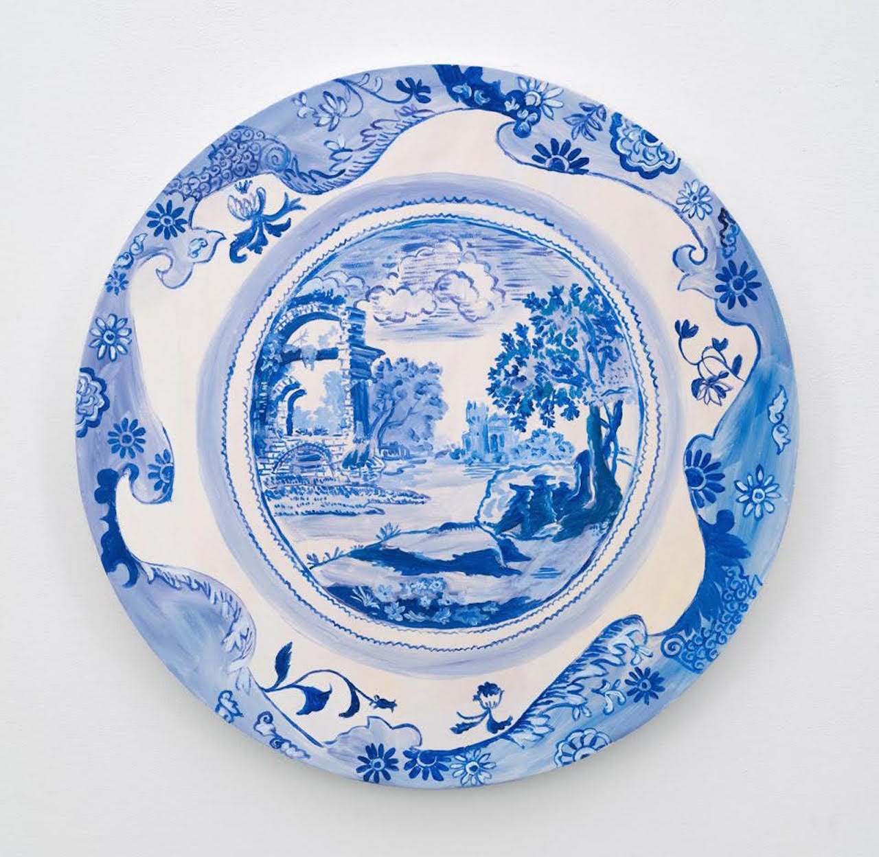 Karen Kilimnik, "The Blue and White China Landscape World" (2015) (image courtesy of the 303 Gallery)