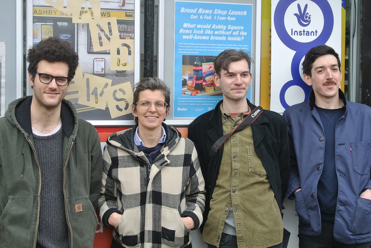 Left to right: Harry Blackett, Kathrin Böhm, project assistant Harvey Herman, Robin Kirkham