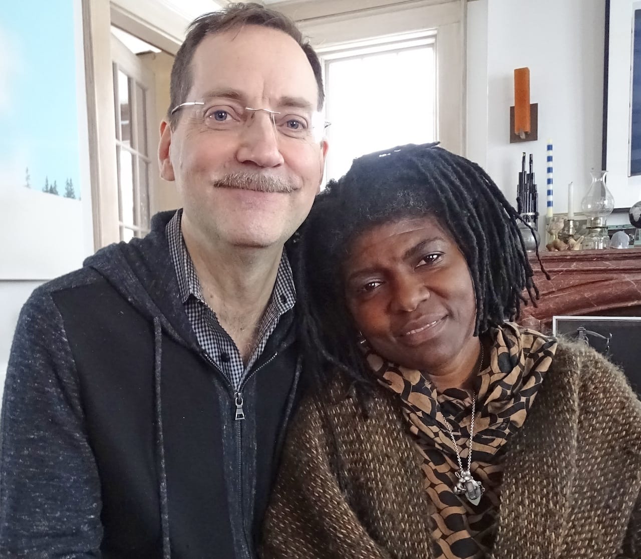 Neil Leonard and María Magdalena Campos-Pons (photo by the author for Hyperallergic)