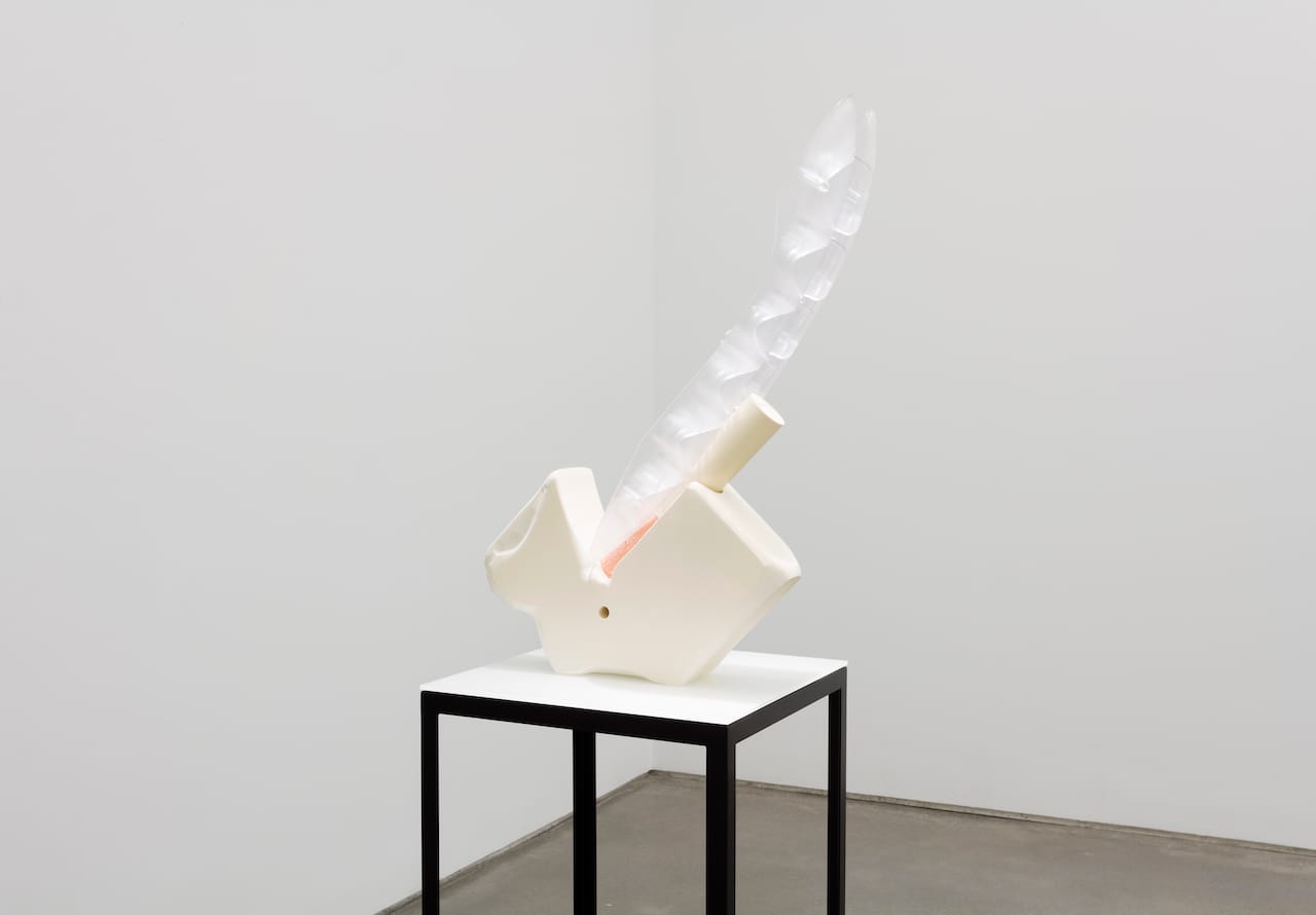 Ross Knight, "Connected Down the Middle (Cavity)" (2016), urethane, acrylic, silicone, 28 x 20 x 8 in