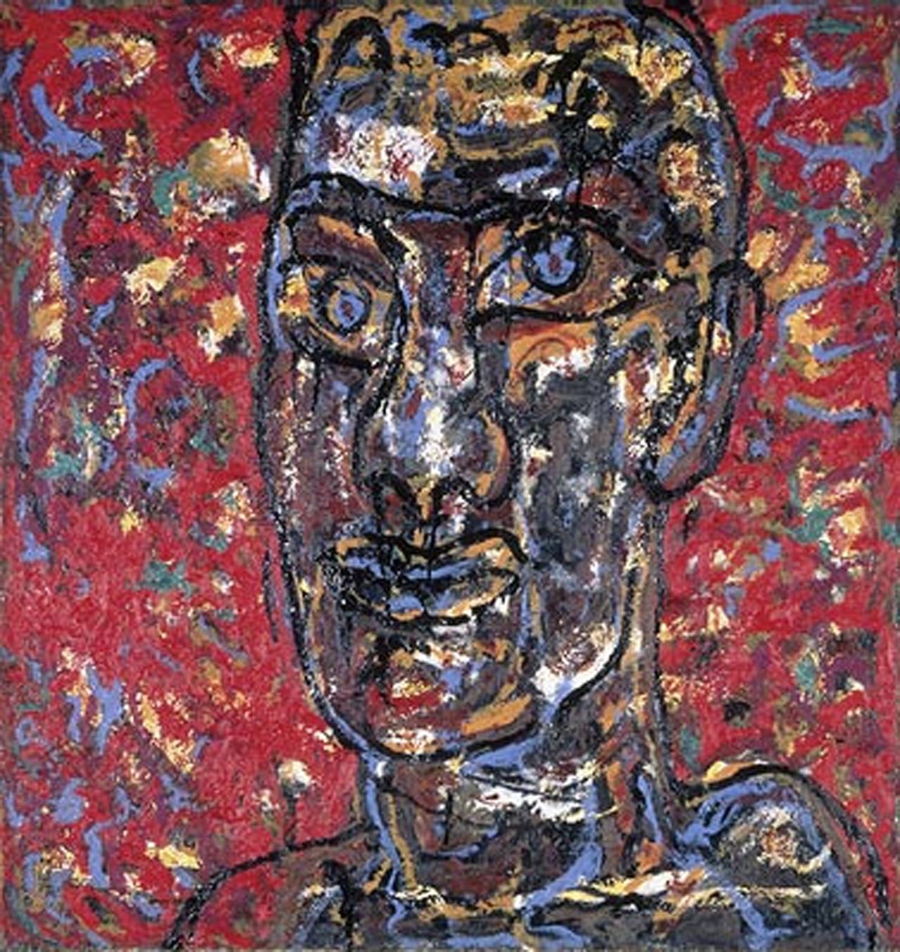 Beauford Delaney, "The Sage Black" (1967), oil on canvas (© Estate of Beauford Delaney, by permission of Derek L. Spratley, Esquire, Court Appointed Administrator)