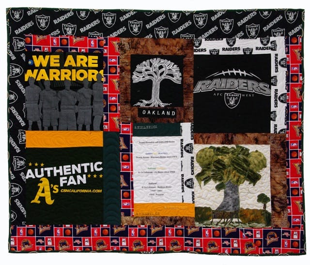 Professional Oakland Teams by Ernestina Tril_37x45_Cotton Quilt